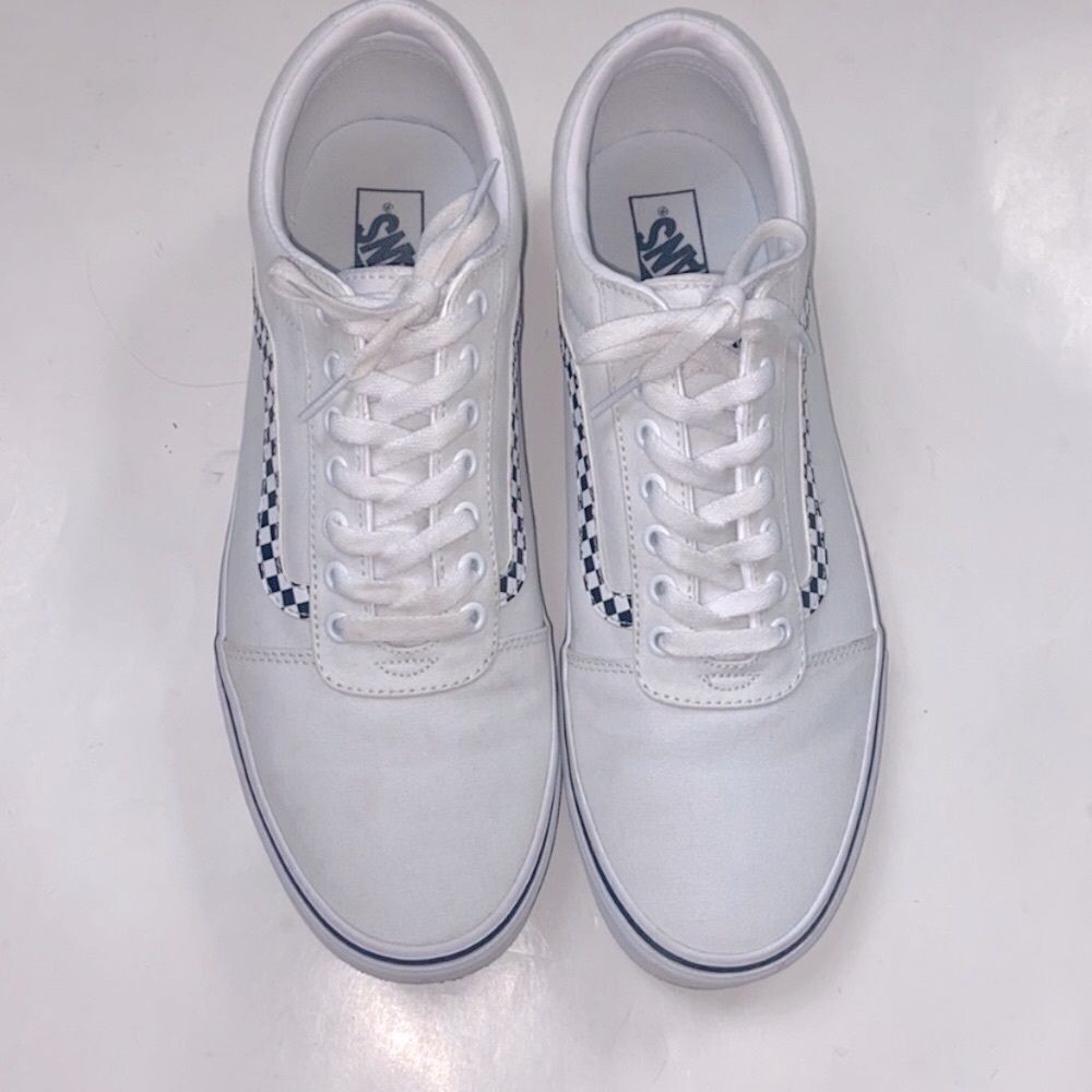 Vans Off The Wall Checkered White And Black Sneakers Size 13.0